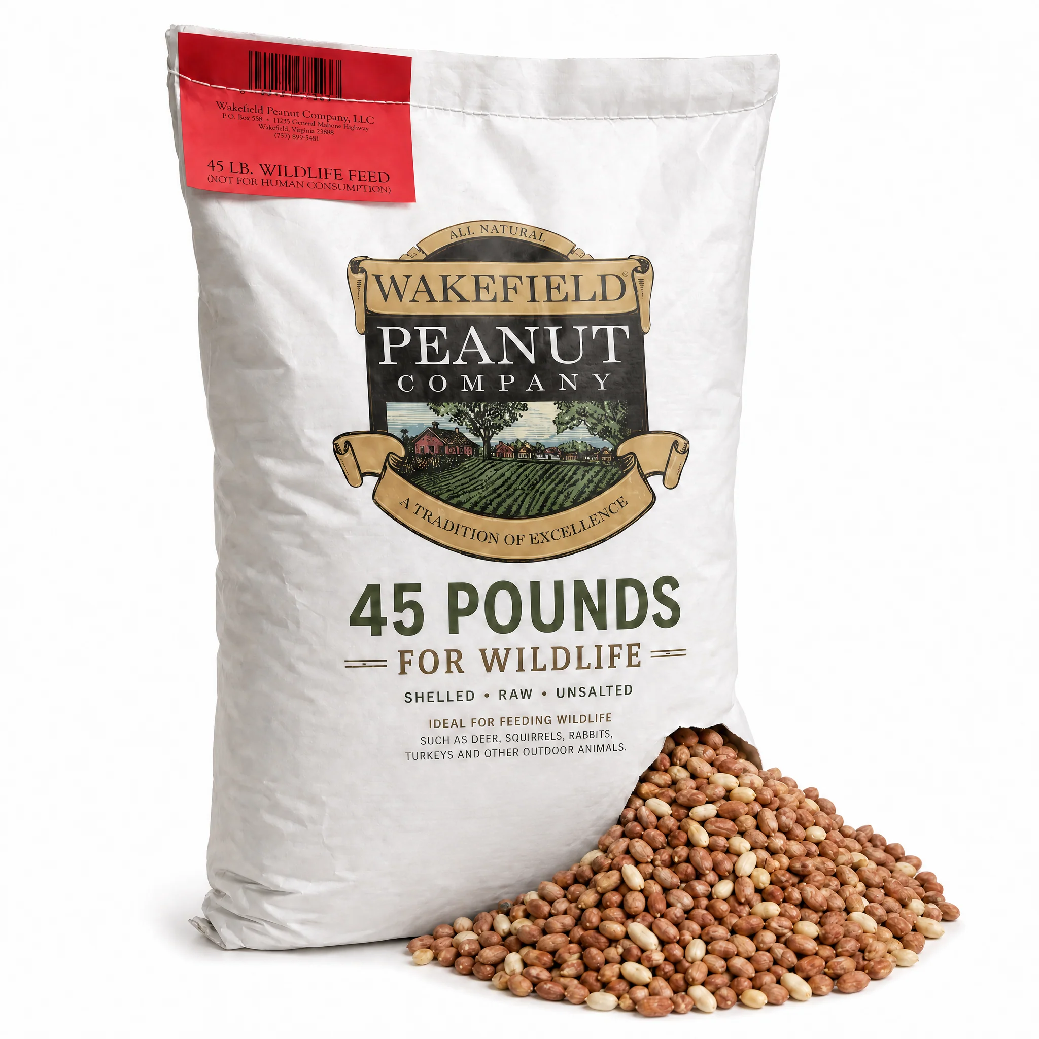 COOLFLY Bulk Raw Virginia Peanuts, 45 lb
