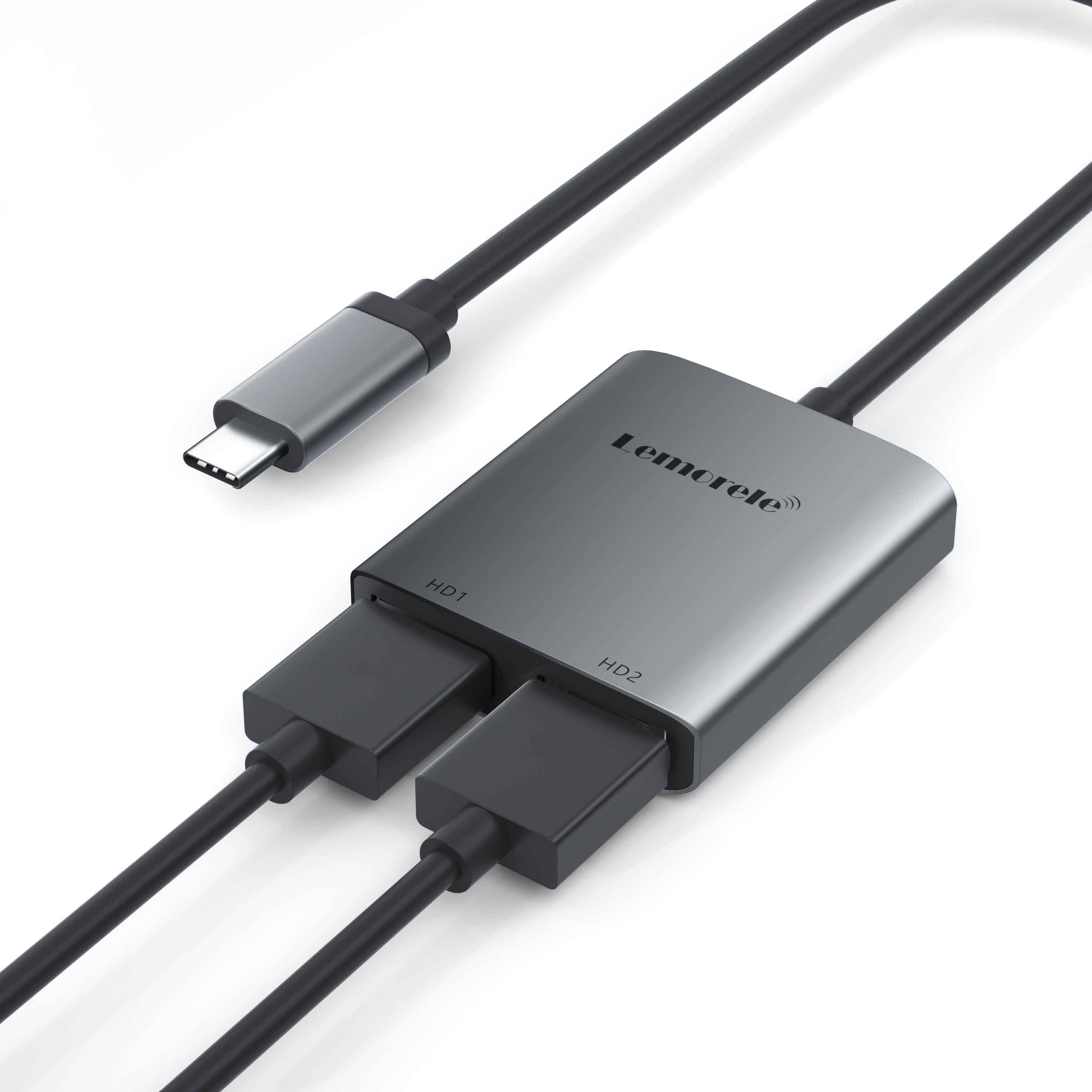 Lemorele TC21L Dual HDMI USB-C Adapter
