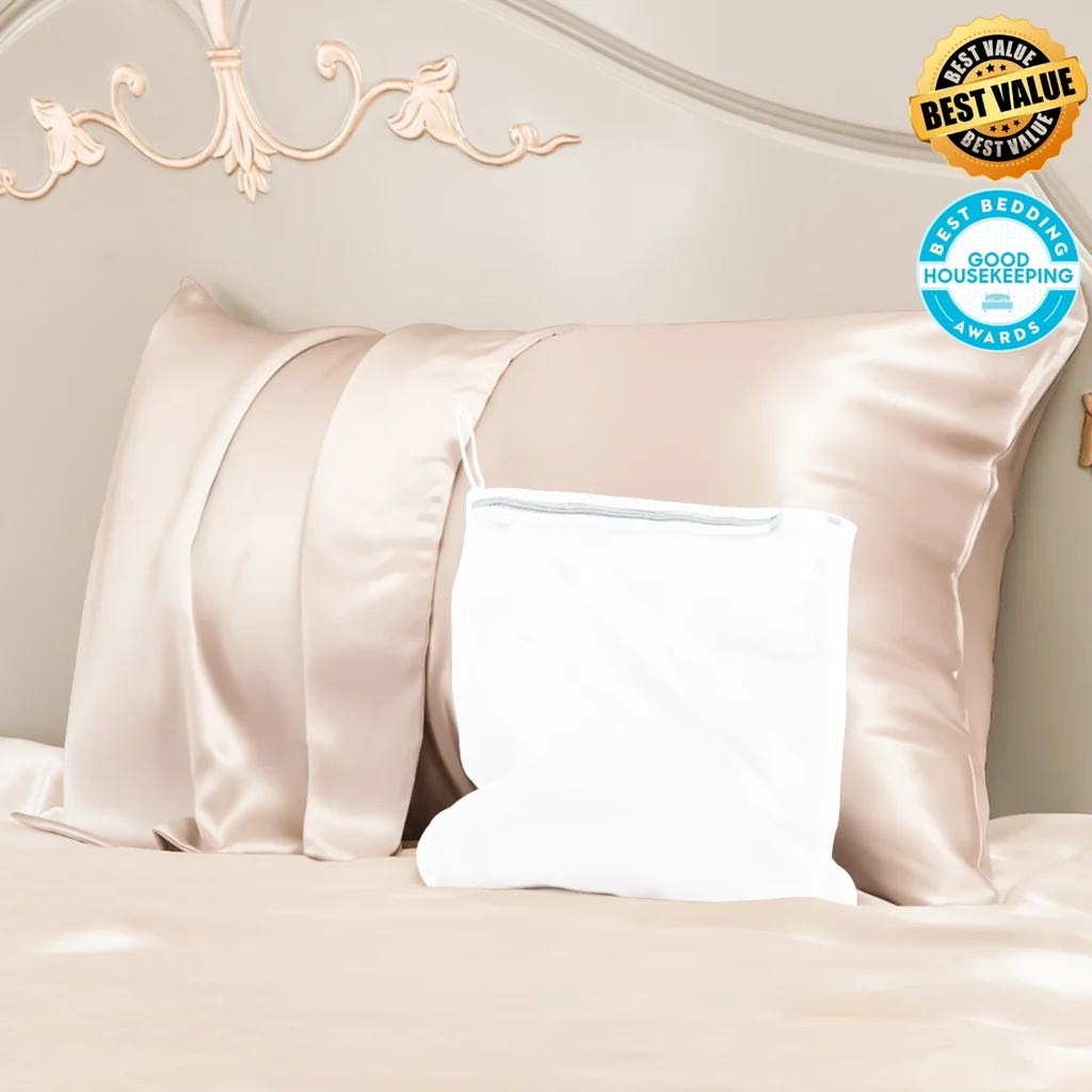 Promeed 23mm 6A+ 100% Mulberry Silk Pillowcase With Zipper With Laundry Bag