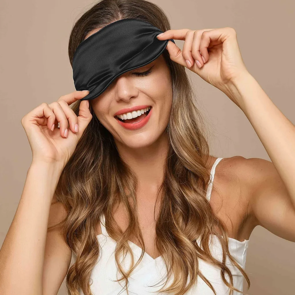 Promeed 23MM Mulberry Silk 3D Contour Eye Mask with Sleeping Earplugs