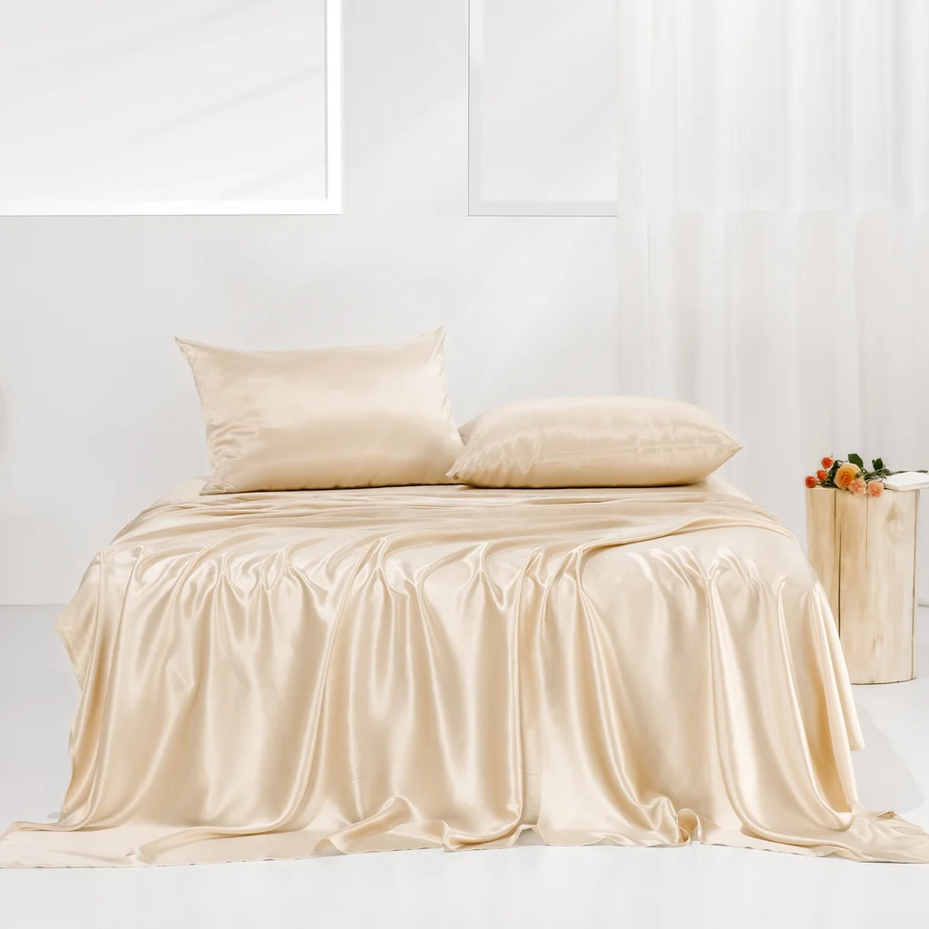 Promeed 30mm 6A+ 100% Mulberry Silk Fitted Sheets Set 3pcs